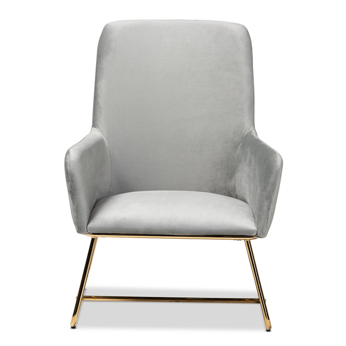 Sennet Grey Velvet Upholstered Armchair - Cool Stuff & Accessories