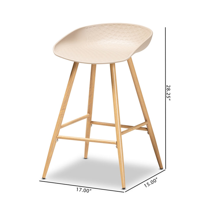 Mairi Modern Beige Bar Stool Set of 2 - Cool Stuff & Accessories