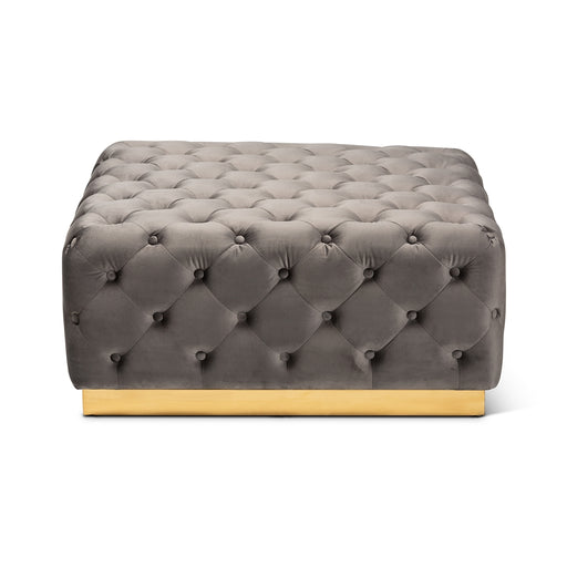 Verene Grey  Square Tufted Ottoman - Cool Stuff & Accessories