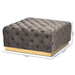 Verene Grey  Square Tufted Ottoman - Cool Stuff & Accessories