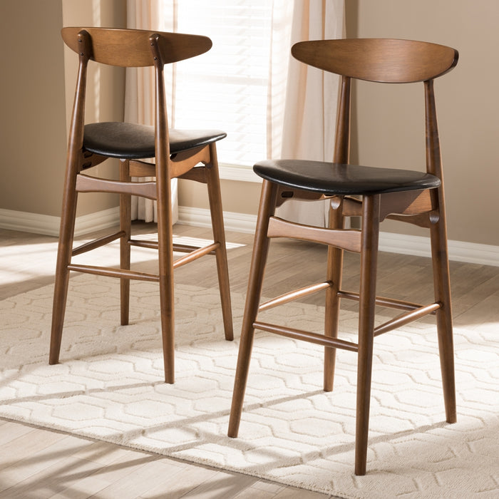 Flora Modern Black Extra Tall Bar Stools Set of 2 - Cool Stuff & Accessories