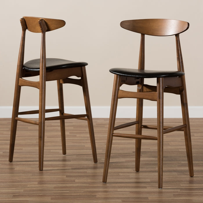 Flora Modern Black Extra Tall Bar Stools Set of 2 - Cool Stuff & Accessories