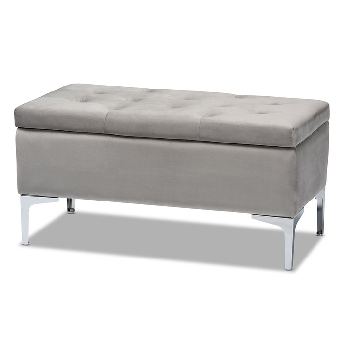 Mabel Storage Bench Ottoman Grey - Cool Stuff & Accessories
