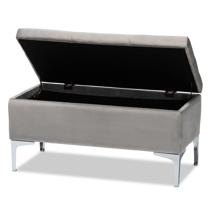 Mabel Storage Bench Ottoman Grey - Cool Stuff & Accessories