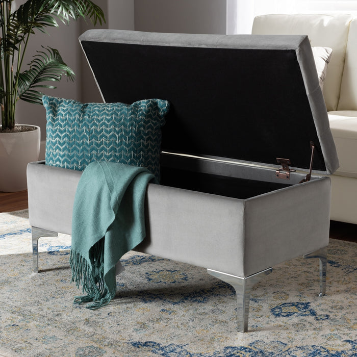 Mabel Storage Bench Ottoman Grey - Cool Stuff & Accessories