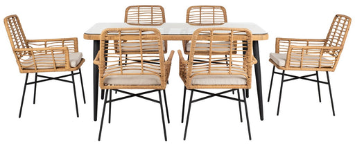 Beson 7 pc Dining Set Natural/ Beige Cushion - Cool Stuff & Accessories