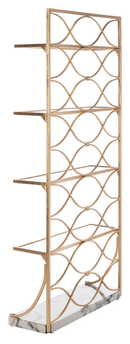 Spano 4 Glass Tier Marble Base Etagere - Cool Stuff & Accessories