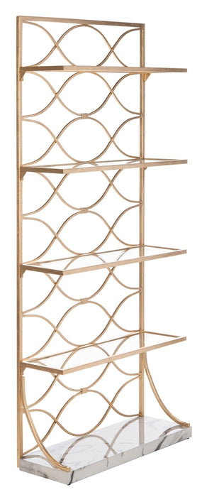 Spano 4 Glass Tier Marble Base Etagere - Cool Stuff & Accessories