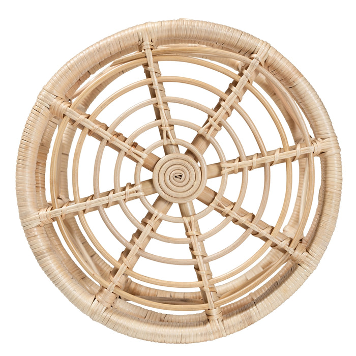 Bowie Bohemian Rattan  2 Piece Nesting End Table Set
