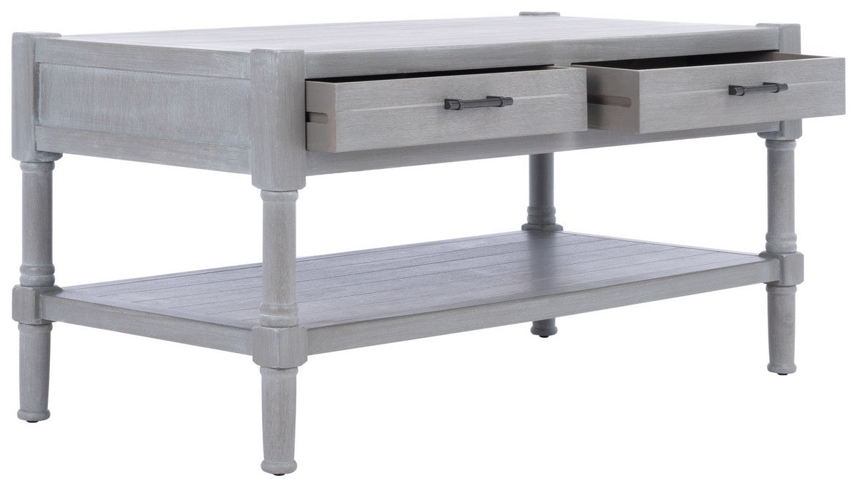 Filbert 2 Drawer Coffee Table/White Washed Grey - Cool Stuff & Accessories