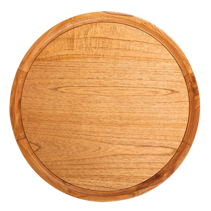 Devin Round Pedestal Coffee Table/ Natural Brown