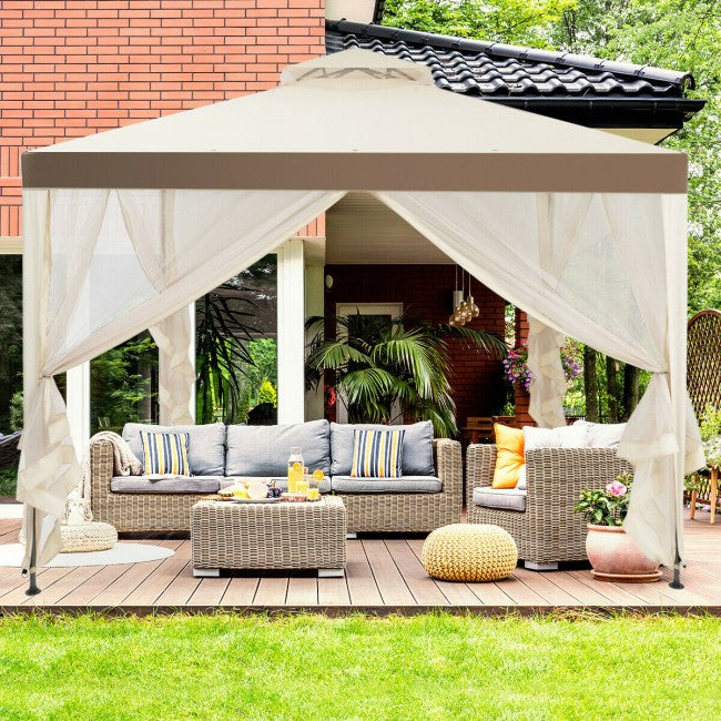 Canopy Gazebo Tent Shelter Garden Lawn Patio with Mosquito Netting