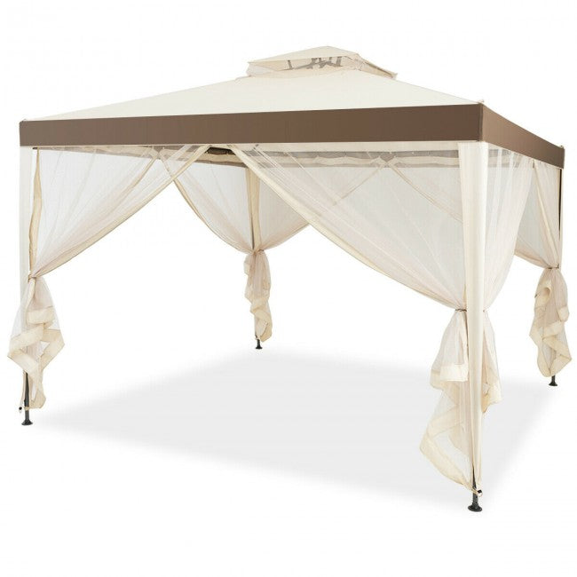 Canopy Gazebo Tent Shelter Garden Lawn Patio with Mosquito Netting