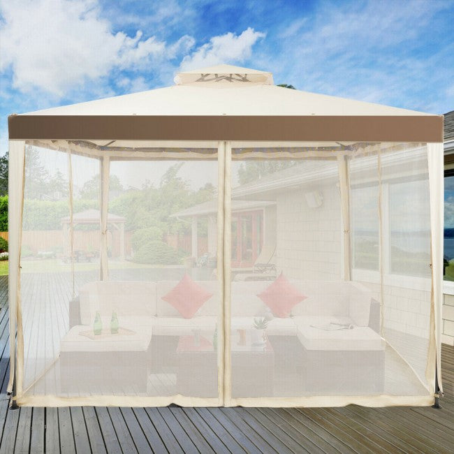 Canopy Gazebo Tent Shelter Garden Lawn Patio with Mosquito Netting