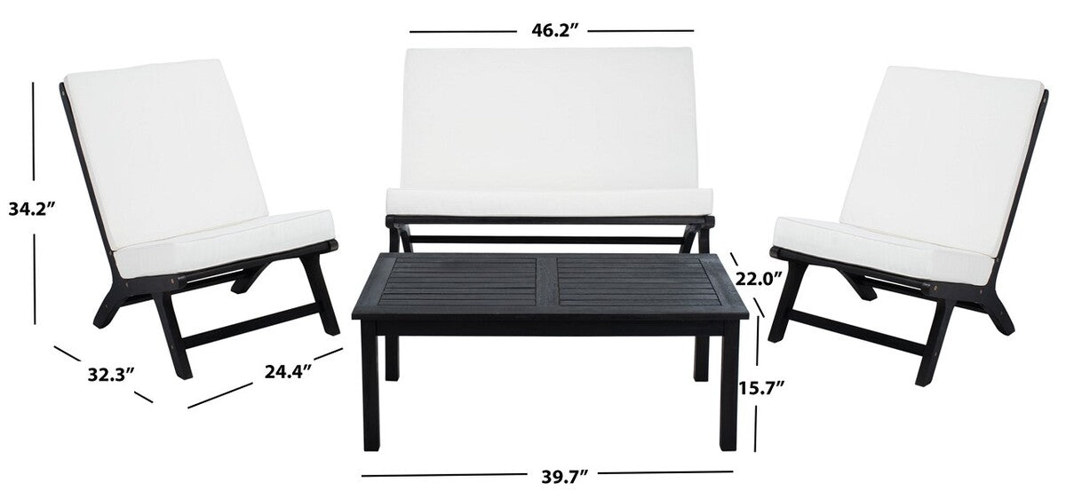 Chaston 4 Pc Outdoor Living Set With Accent Pillows