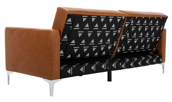 Chelsea Foldable Futon Bed/Cognac