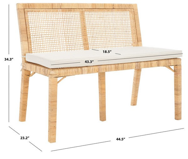 Civility Antique Webbing Sofa Bench