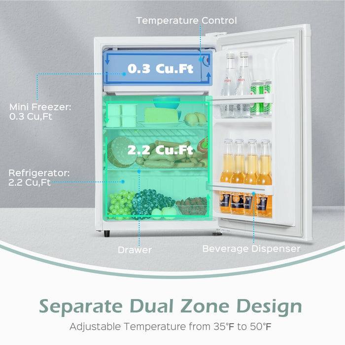 Compact Refrigerator with Freezer