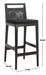 Darin Bar Stool/ Black/ Black Cushion - Cool Stuff & Accessories