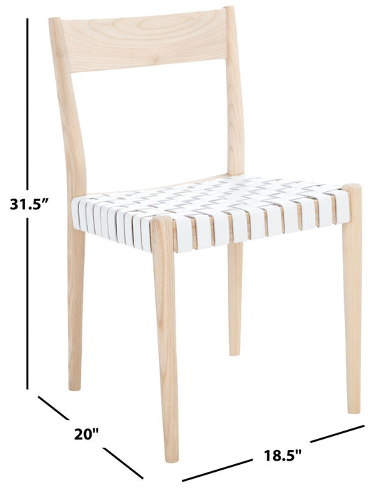 Eluned Leather Dining Chair/White - Cool Stuff & Accessories