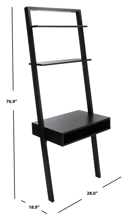 Kamy 2 Shelf Leaning Desk/ Black - Cool Stuff & Accessories