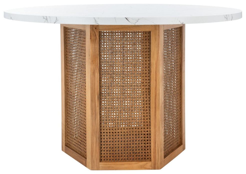 Danez Cane Dining Table/Faux White - Cool Stuff & Accessories