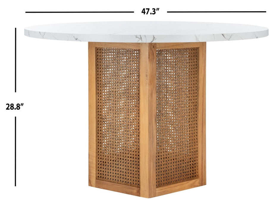 Danez Cane Dining Table/Faux White - Cool Stuff & Accessories