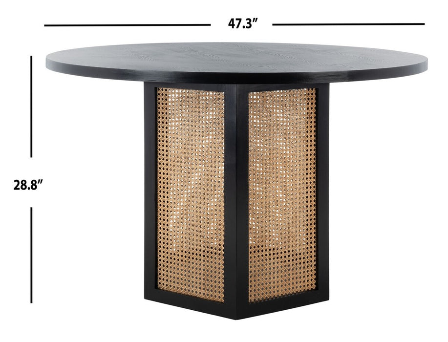 Danez Cane Dining Table/ Black Top - Cool Stuff & Accessories