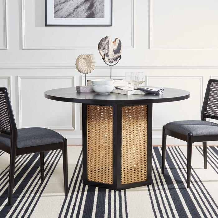 Danez Cane Dining Table/ Black Top - Cool Stuff & Accessories