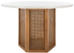 Danez Cane Dining Table/ White Top Natural Base - Cool Stuff & Accessories