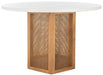 Danez Cane Dining Table/ White Top Natural Base - Cool Stuff & Accessories