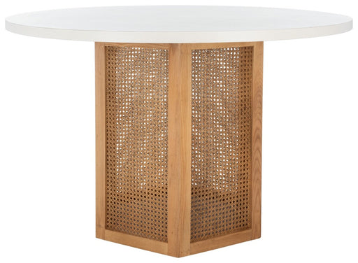 Danez Cane Dining Table/ White Top Natural Base - Cool Stuff & Accessories