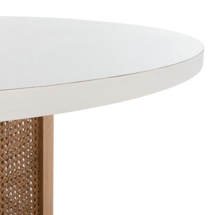 Danez Cane Dining Table/ White Top Natural Base - Cool Stuff & Accessories