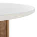 Danez Cane Dining Table/ White Top Natural Base - Cool Stuff & Accessories