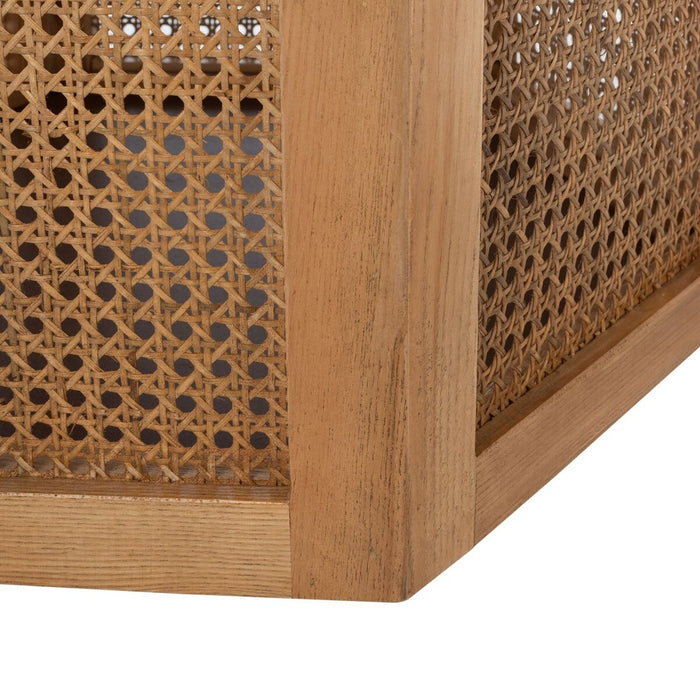 Danez Cane Dining Table/ White Top Natural Base - Cool Stuff & Accessories