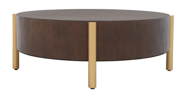 Diangela Round Coffee Table/Dark Oak