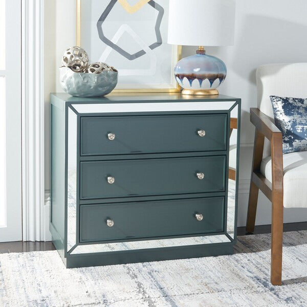 Basie 3 Drawer Chest/Steel Teal