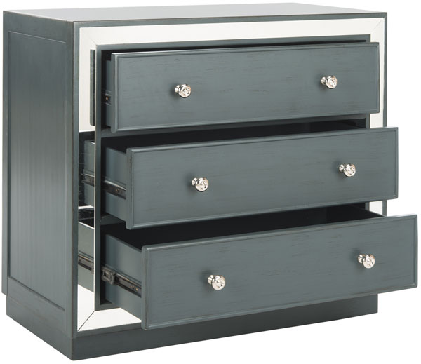 Basie 3 Drawer Chest/Steel Teal