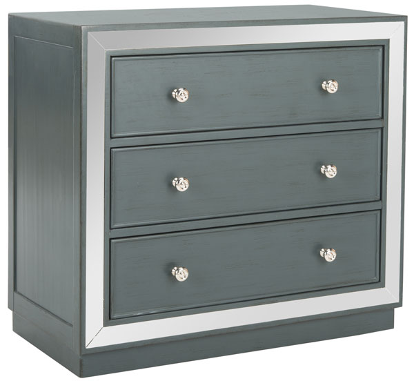 Basie 3 Drawer Chest/Steel Teal