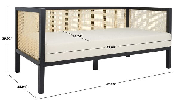 Dune Rattan 3 Seater Sofa/Black