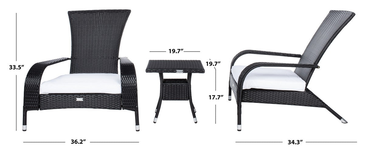 Edna 3pc Lounge Set/Black