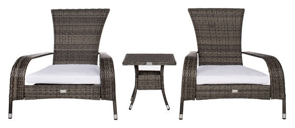 Edna 3pc Lounge Set/Grey Brown