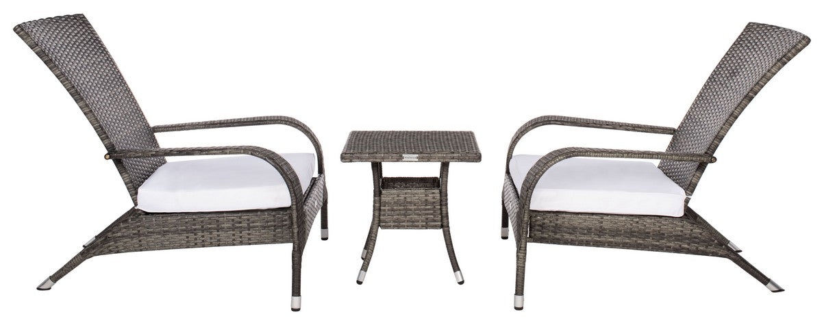 Edna 3pc Lounge Set/Grey Brown