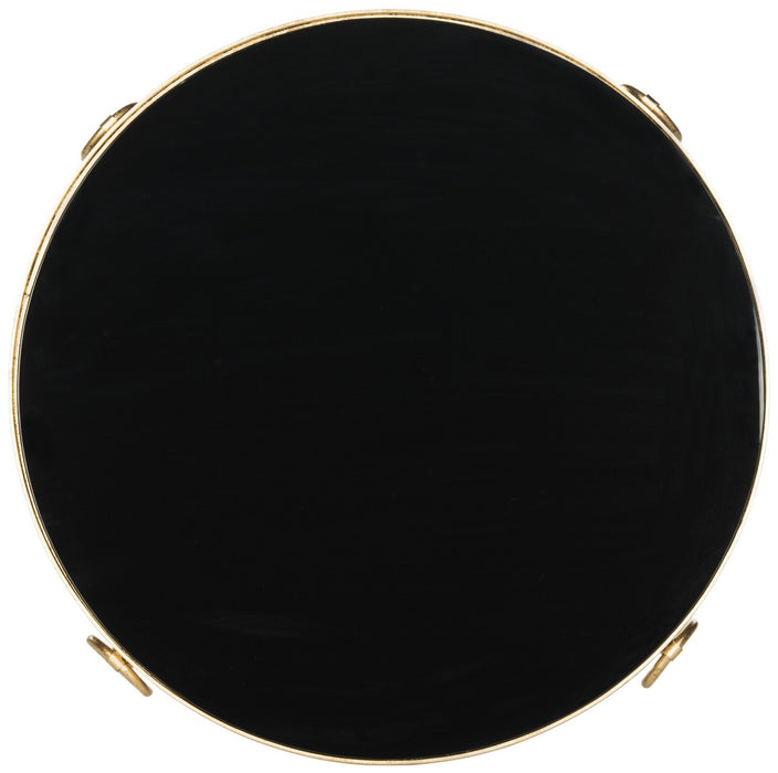 Elisha Gold Leaf Round Coffee Table - Glass Ball