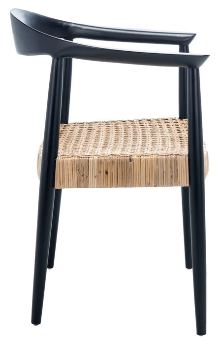 Eyre Rattan Peel Accent Chair/Black