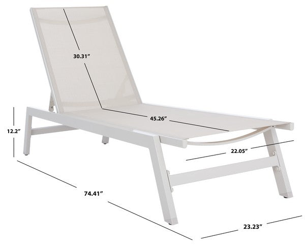 Fionne Sunlounger/Silver Beige