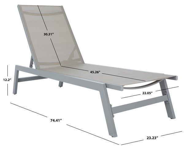 Fionne Sunlounger/Silver Grey