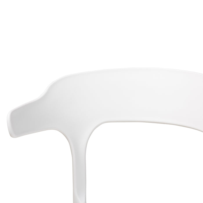 Gould Modern White Plastic Dining Chair Set Of 4
