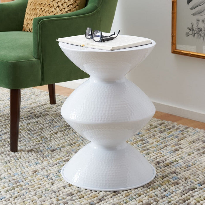 Guildsman Metal Table Stool/White