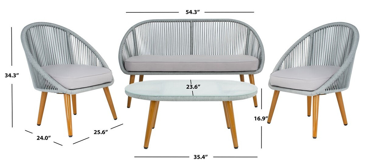 Halcott 4pc Living Set/Grey